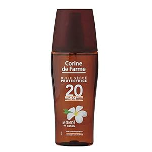 Corine de Farme – Aceite seco protector y bronceador, FPS 20, 150 ml