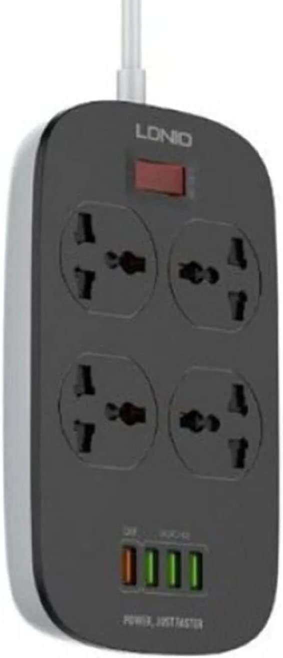 JTP Quick Charge 4 Ways Socket 4 USB with one QC 3.0 Port Multifunction Surge Protector.-image-4