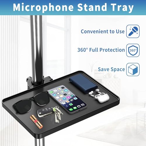 toyvian mobile phone live tripod microphone stand tray 944x688 inch sound card holder for recording streaming and karaoke setup