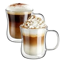 ecooe 350ml Doppelwandige Latte Macchiato Gläser Kaffeegläser 2er Set – Ansicht 1