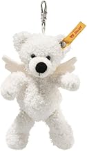 Steiff Anhänger Teddybär Lotte 12cm weiß Schutzengel, Schlüsselanhänger, kuscheliger Teddy aus Plüsch, Engelsflügel aus Filz, ideale Geschenkidee, waschmaschinenfest
