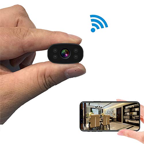 Hidden Cameras PNZEO Mini Spy Cam 1080P HD Night Vision Wireless WiFi Remote View Cameras Tiny Home Security Cameras Indoor Outdoor Camera Smart Motion Detection