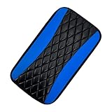 tobenbone Car Center Console Pad, Leather Waterproof Armrest Seat Box Cover Pad Protector, Comfortable Car Interior Accessories for Most Cars, Trucks, SUVs (Blue)