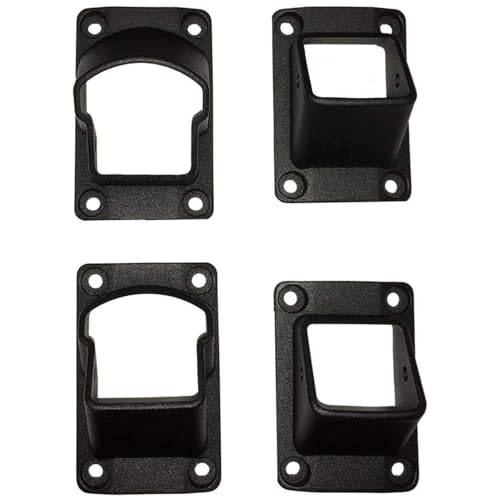 Image of Weatherables Stanford Railing Brackets - Aluminum Outdoor Stair Railing Brackets, Made with Durable & Low-Maintenance Black Textured Powder-Coat Finish