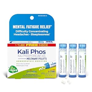 Boiron Kali Phosphoricum 30C Homeopathic Medicine for Headaches, Sleeplessness, Mental Fatigue, and Concentration Difficulties – 3 Count (240 Pellets)