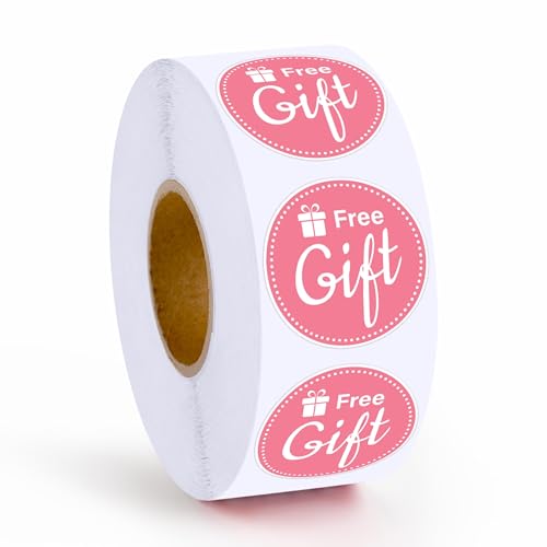 VELATYVIO 1200Pcs Customer Appreciation Stickers Round Self Adhesive Small Business Freebies Present Label for Delivery Decoration Packing Mailing Envelopes Postcards 1.5inch Pink