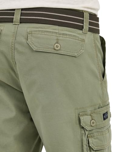 Lee Men's Dungarees New Belted Wyoming Cargo Short, Mercantile Green Ripstop, 30 - Thumbnail 4
