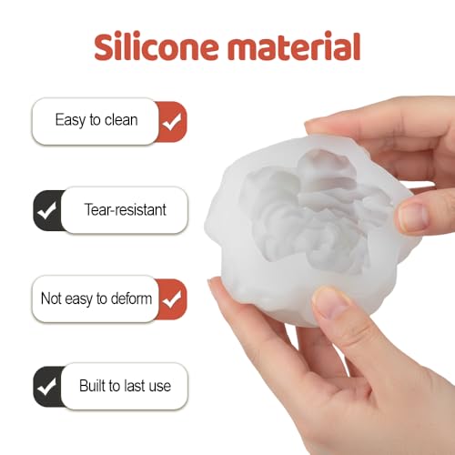 Moule floral en silicone 3D pour bougies et savons artisanaux