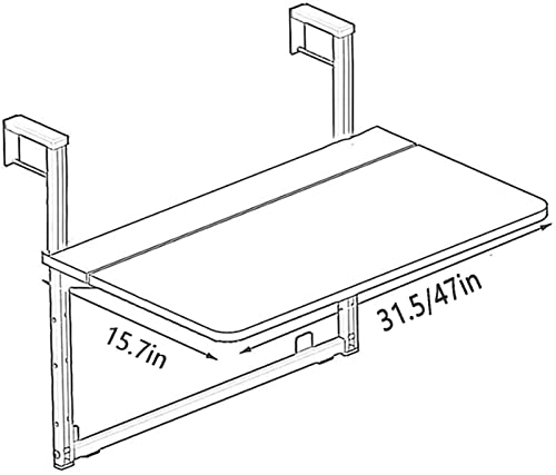 Table de balcon suspendue et pliante pour optimiser le garage - 3