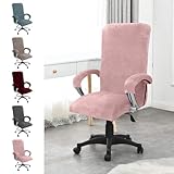 Velours élastique : la housse de chaise de bureau avec accoudoirs est en velours hautement élastique (polyester + élasthanne). Doux, épais, infroissable, résistant à l'usure et aux rayures. Forte élasticité et force de rappel pour un ajustement parfait. Le bord élastique maintient la housse en toute sécurité – redonne vie à vos vieilles chaises.