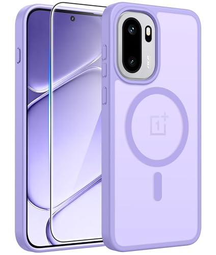 Image of FNTCASE for Oneplus 15R Case: Magnetic Matte Translucent Frosted Slim Shockproof Cell Phone Cover | Durable Screen Protector | Military Grade Protection Drop Proof Protective Cases, 6.83 inches