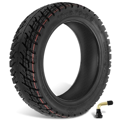GLDYTIMES 10x2.75 Tubeless Off-Road Vacuum Tire, 10x2.75-6.5 10 Inch, Fits Speedway Dualtron Joyor Titan Segway Gotrax Mten3 Okai Beetle Hitway H5 Electric/Gas Scooter balance Scooter
