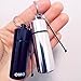 OMO Snuff Bullet Kit 2 Aluminum Pill Box (Black + White) Snuff Bottle with Spoon and 2 Mini Funnel(4 Pack)