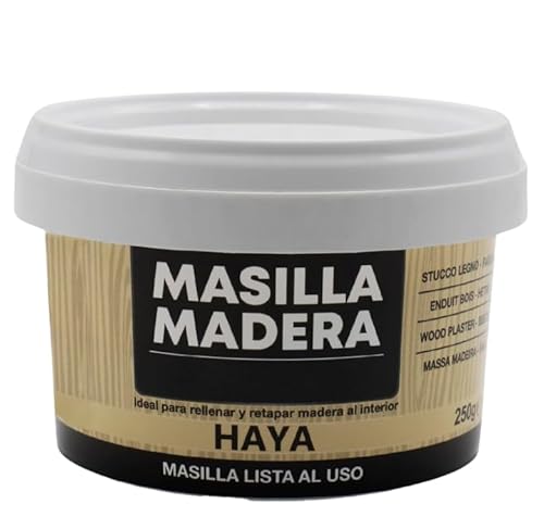 CABLEPELADO - Masilla para Madera – Rellenadora de Grietas y Agujeros en Superficies de Madera Interior, 250 g – Secado Rápido, Alta Adherencia y Fácil Aplicación - Haya