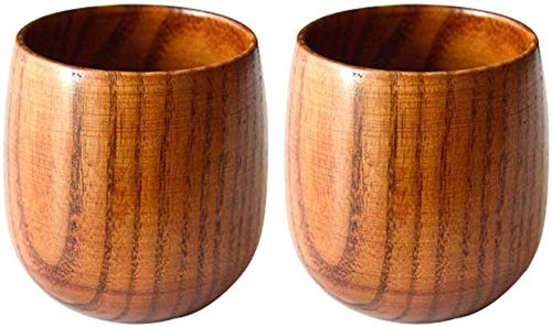 Lifeinhome Holzbecher Hölzerne Trinkbecher Teetasse Natürliche Hölzerne Tasse Holz Becher Handgefertigt Personalisierte Geschenke 101-200ml (2 Stück) Cover