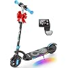 Gyroor H40 Kids Electric Scooter, 180W Motor, Up to 10 MPH, LED Display & Colorful Lights, Adjustable Height, for Boys & Girls Ages 8-12, Great Birthday Gift
