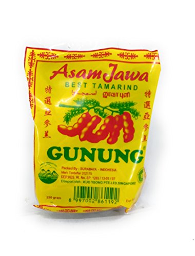 Cap Gunung Asam Jawa Tanpa Biji - Seedless Wet Java Tamarind, 250 Gram (8.81 Oz)