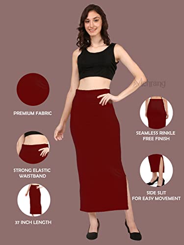 Image of Mehrang Stretchable Saree Shapewear Petticoat for Women, Cotton Blended,Petticoat,Skirts for Women,Shape Wear Dress for Saree