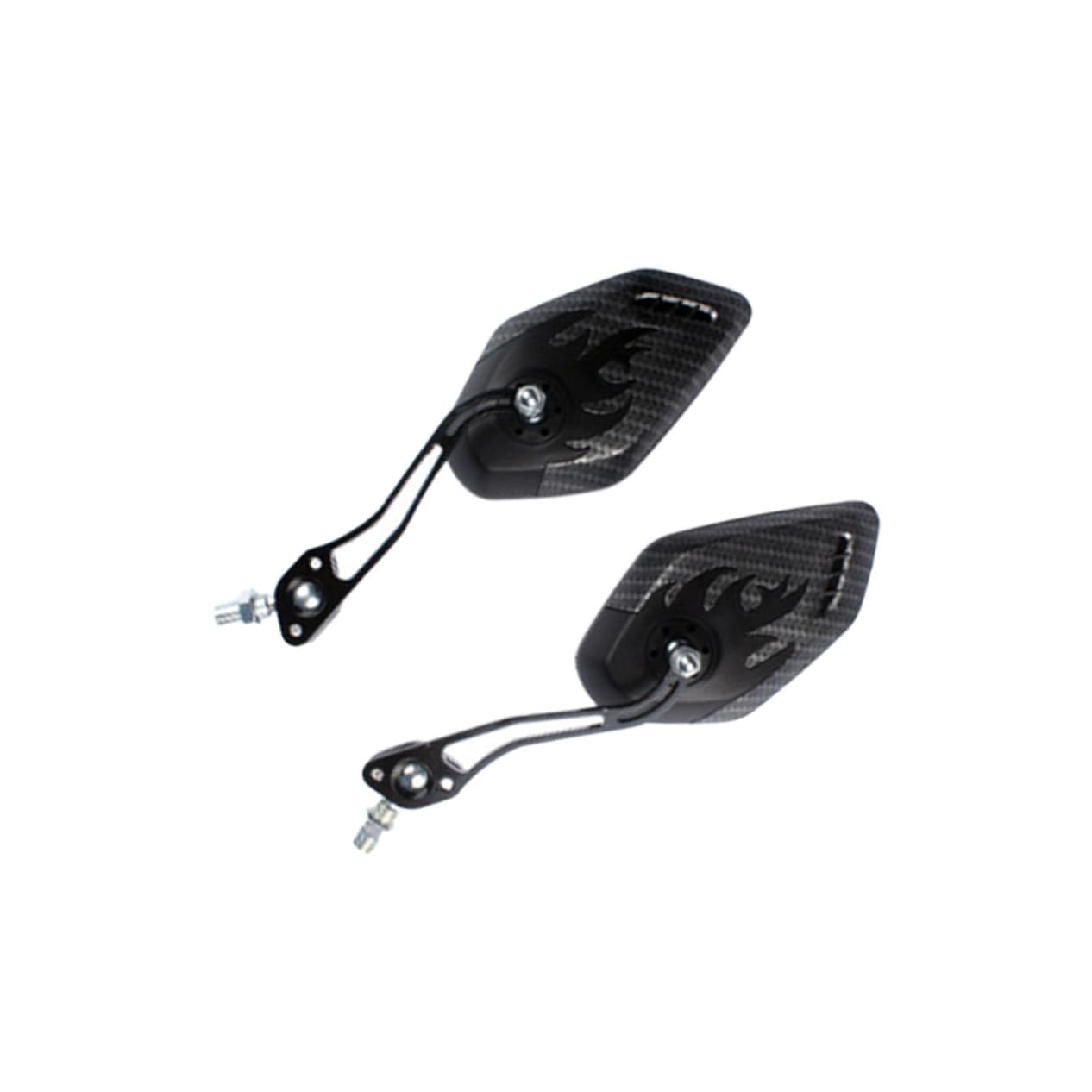 Specchietto Manubrio per Bici da Corsa in Fibra di Carbonio Nero, Leggero e Resistente, Angolo Ampio Regolabile, Facile da Installare, Set per Manubrio 21-23mm