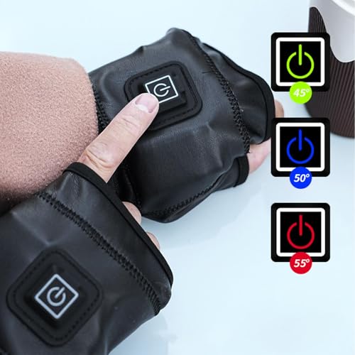 Guantes eléctricos sin dedos contra manos frías al usar ordenador y móvil táctil 5