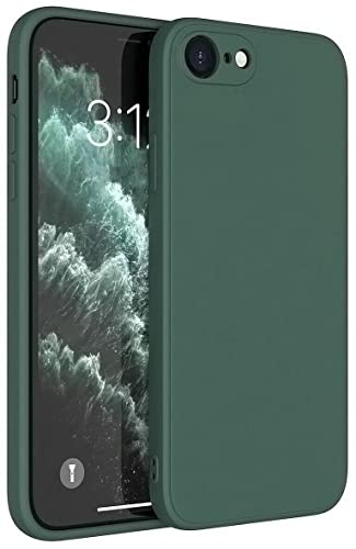 Mixroom - Cover Custodia Case per iPhone 7 / iPhone 8 / SE 2020 / SE 2022 Protezione Copre Fotocamera in Silicone TPU Opaco con Bordi Piatti Colore Verde Foglia