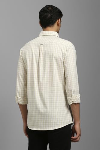 Image of Louis Philippe Men's Slim Fit Premium Cotton Easy Care, Soft Handfeel Full Sleeve Checks Casual Shirt