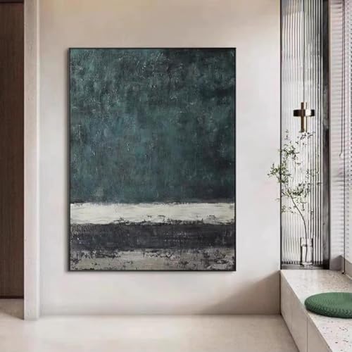 Impression sur toile abstraite verte pour créer une atmosphère apaisante et moderne