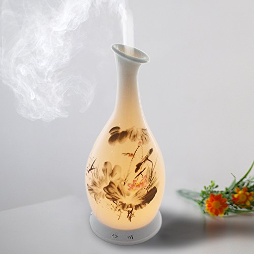 Mermaid 120ML Aromatherapy Essential Oil Diffuser with Relaxing & Soothing LED Light,Help You Having a Deep Sleep- Perfect for Home, Office, Spa, Waterless Auto Shut-off and Adjustable Mist mode