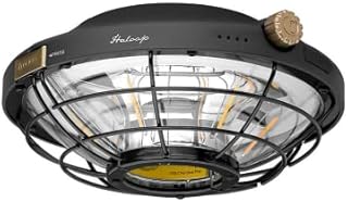 OLIGHT Haloop Umbrella Light 600 Lumens Rechargeable 360-degree Soft Light Beam LED Ambient Lamp, Two Light Sources for Camping Tent, Courtyard Barbecue,Party