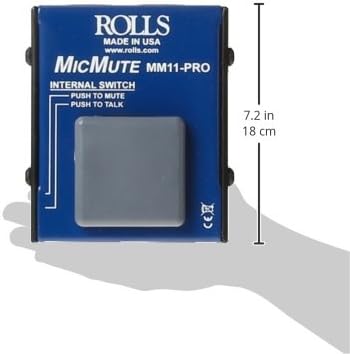 rolls MM11PRO Switchable Microphone Mute/Talk Professional Microphone Switch