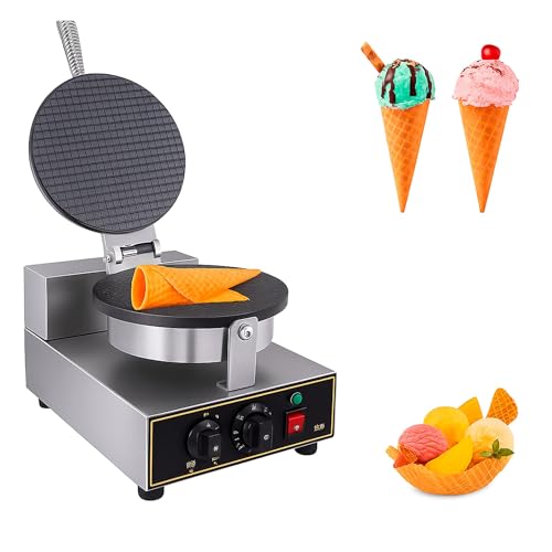Lista de Ponchera que puedes comprar esta semana. 47 Bluelander Maquina para Conos de Helado, Incluye Molde Cónico, Waflera para Conos de Helado de Acero Inoxidable Medidas 27 * 25 * 32 cm, Temperatura 50° - 300°C, Wafflera 110 V