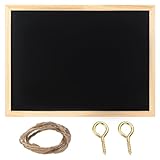 Kreidetafel zum Aufhängen, 40x30 cm Blackboards, Black Boards mit Holzrahmen, Wandtafel Küche Bad Notizen Mitteilungen Schultafel, Schwarz