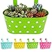BOFUNX 4pcs Bunte Hängetöpfe Set Vintage Pflanztopf Blumentopf Übertopf mit Haken Balkon Blumentopf Hängend für Dekotation Balkon Draussen Innenwand Garten Wand (Buntepunkt 27×14×21cm)