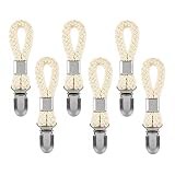 Wugebud 6 Pack Towel Clips Cotton Rope Bath Towel Clip Bathroom Metal Clip for RV Home Kitchen Bathr
