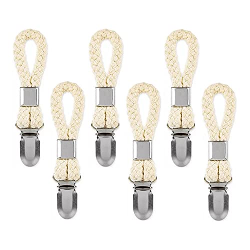 Wugebud 6 Pack Towel Clips Cotton Rope Bath Towel Clip Bathroom Metal Clip For Rv Home Kitchen Bathroom Cupboards Hanging Towels #TOP5