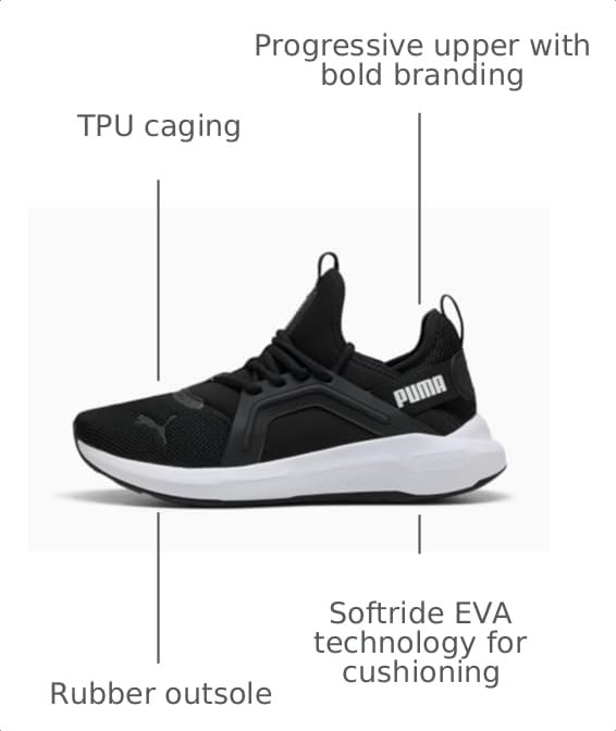 Image of PUMA Mens Softride Enzo 5 Running Sneakers Shoes - White