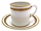 Greek key Royal Albert c1930 Kaffeetasse und Untertasse