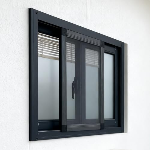 Ventana deslizante horizontal con pantalla que elimina la humedad en el sótano