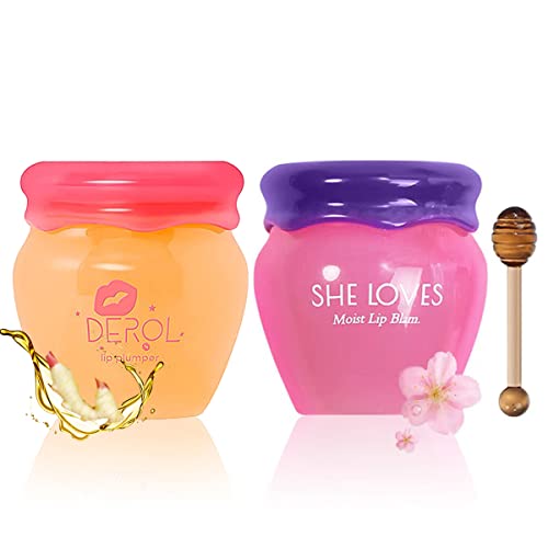 Ginger Lip Mask Magical Lip Plumper Lip Plumping Balm with Beeswax and Vitamin E DEROL Lip Plumper Day&Night Use Lip Enhancer for Fuller Softer Bigger Fuller Lips by Natural Lip Plumper