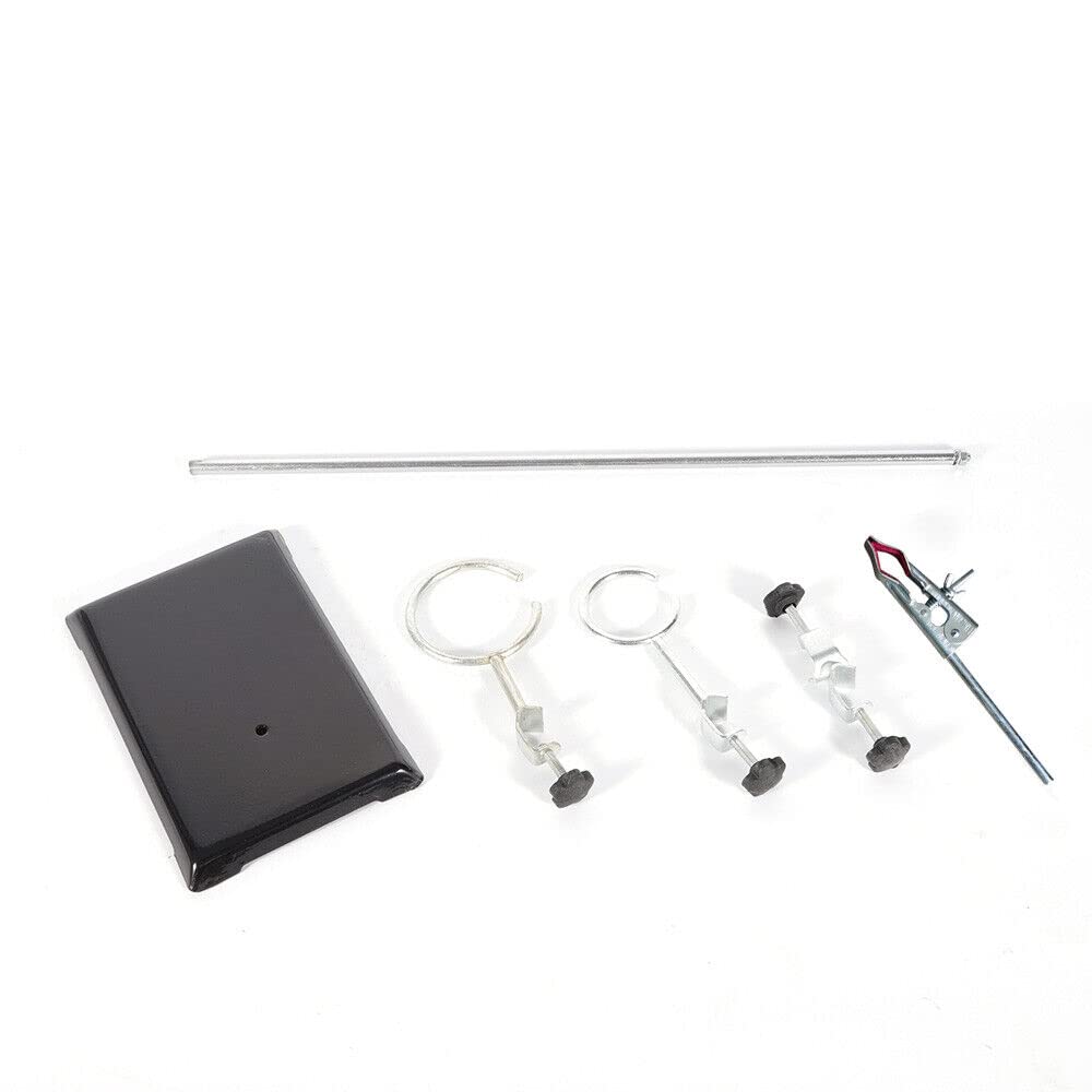Trépied de laboratoire - Support de laboratoire - Poignée en métal - Support de laboratoire - Support de radiateur - Pinces et manchons pour chimie - Expérience physique - 50 cm