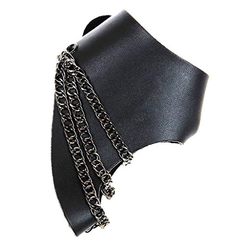Colcolo Pulseira Pulseira Pulseira de Couro Pu Couro Preto Anel de Dedo Escravo Mão