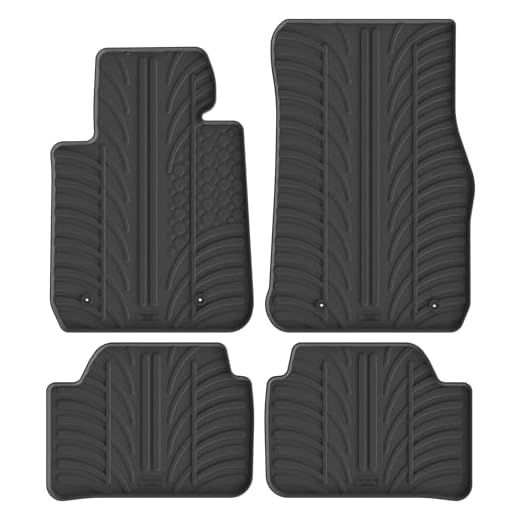 Satz Gummimatten kompatibel mit BMW 1er F20/F21 2011-2019 (T Profil 4-teilig + Montage-clips)