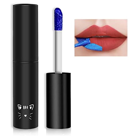 QIUFSSE Peel Off Lip Stain Lip Tint Matte Liquid Lipstick Nude Lip Gloss Long Lasting Waterproof Lip Tint Stain Non-stick Cup Peel Off Lipstick Lip Makeup for Women Girls - 02 Cover