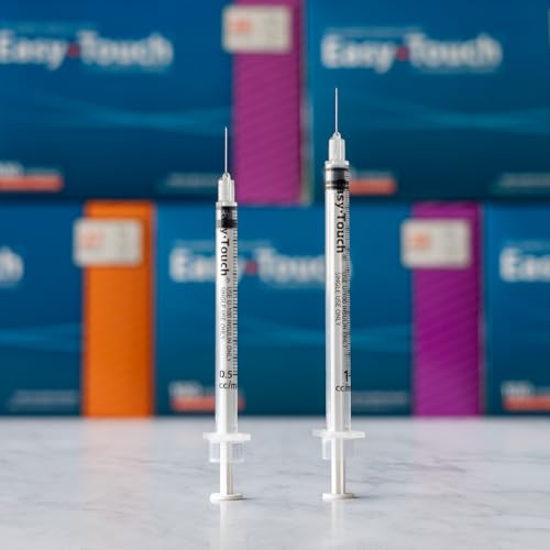 easy touch u-100 insulin syringe with needle 31g 1cc 516-inch 8mm box of 100