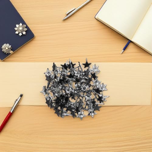 Chinchetas en Forma de Estrella Negras de Material Metálico Resistente 5