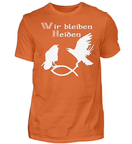T-Shirt Haut de Gamme Orange Homme Hugin & Munin XX-Large en Coton Premium