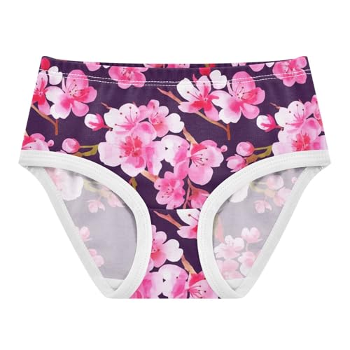Florals Girls Underwear Toddlers 2t Cotton Panties Little Girl Pink Cherry Blossom Flowers Briefs Kids Undies