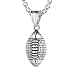 Richsteel Edelstahl Kette mit Sport Rugby Ball Anhänger Männer Sport Schmuck für Basketball Fan Jungen Herren