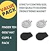 FINGER TEN Golf Ball Marker Hat Clip Magnetic Value 3 4 6 Pack Set Silicone Durable Removable Attaches Easily to Hats Caps Belt (2 Pcs Black+2 Pcs Silver)