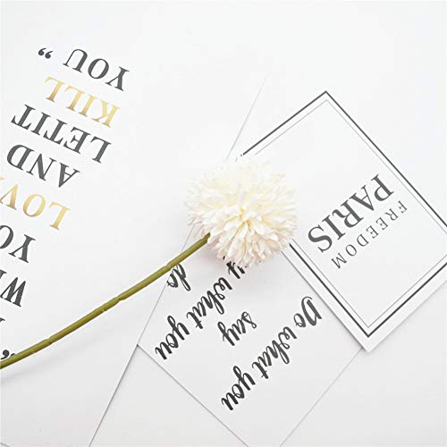 Shine-Co Lighting Artificial Chrysanthemum Ball Flowers Hydrangea Arrangement Bouquet 10Pcs Present For Friends Decor For Home Office Coffee House Parties And Wedding (Milk White) #TOP2